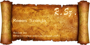 Remes Szonja névjegykártya